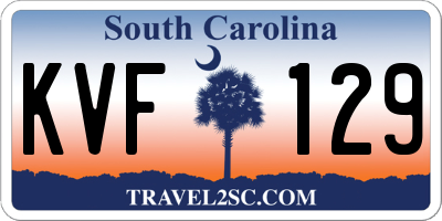 SC license plate KVF129