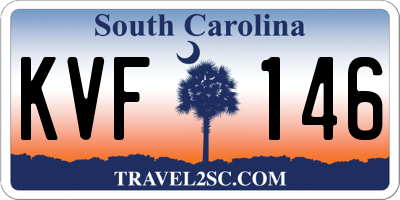 SC license plate KVF146