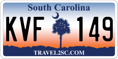 SC license plate KVF149