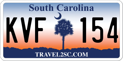 SC license plate KVF154