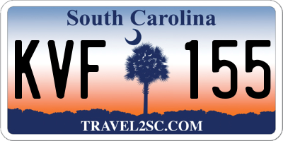 SC license plate KVF155