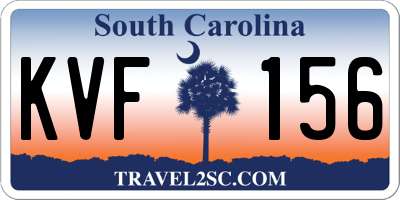 SC license plate KVF156