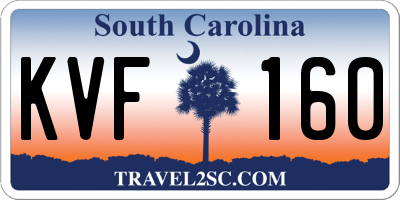 SC license plate KVF160