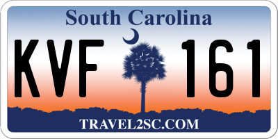 SC license plate KVF161