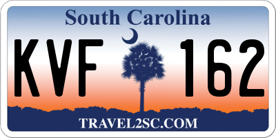 SC license plate KVF162