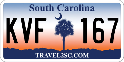 SC license plate KVF167