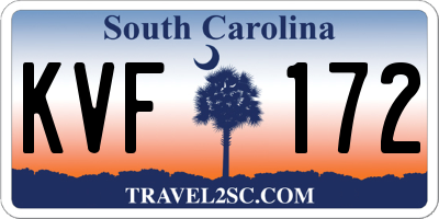 SC license plate KVF172