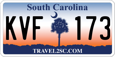 SC license plate KVF173