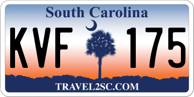 SC license plate KVF175