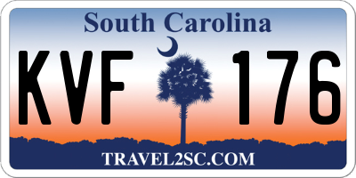 SC license plate KVF176