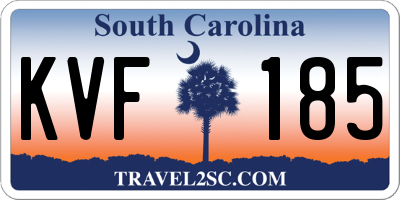 SC license plate KVF185