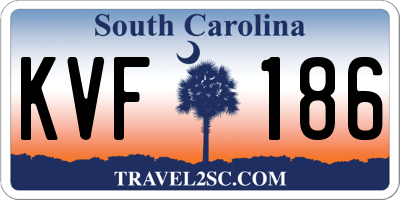 SC license plate KVF186