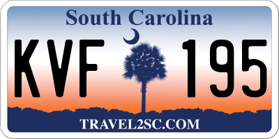 SC license plate KVF195