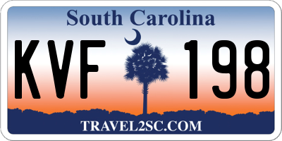 SC license plate KVF198