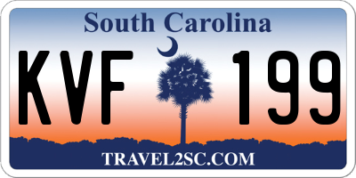 SC license plate KVF199