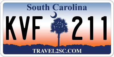 SC license plate KVF211