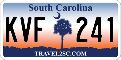 SC license plate KVF241