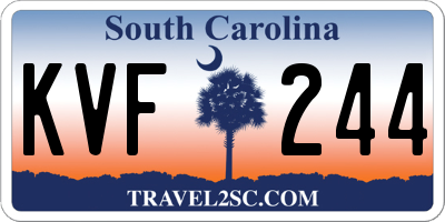SC license plate KVF244