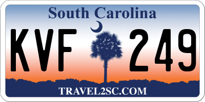 SC license plate KVF249