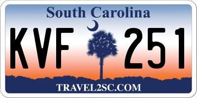 SC license plate KVF251