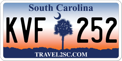 SC license plate KVF252