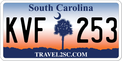 SC license plate KVF253