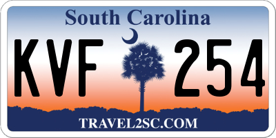 SC license plate KVF254