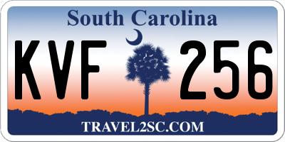 SC license plate KVF256