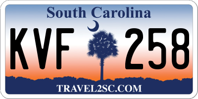 SC license plate KVF258