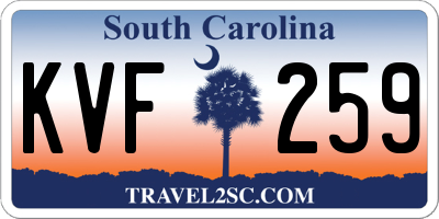 SC license plate KVF259