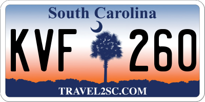 SC license plate KVF260