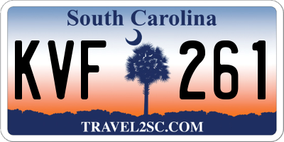 SC license plate KVF261