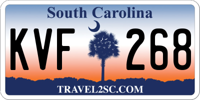 SC license plate KVF268