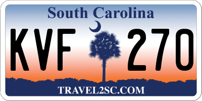 SC license plate KVF270