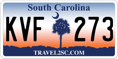 SC license plate KVF273