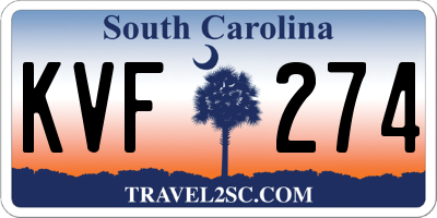 SC license plate KVF274