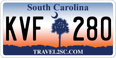 SC license plate KVF280