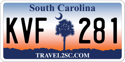 SC license plate KVF281