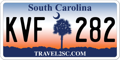 SC license plate KVF282