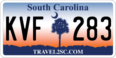 SC license plate KVF283