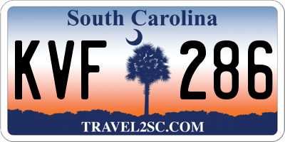 SC license plate KVF286