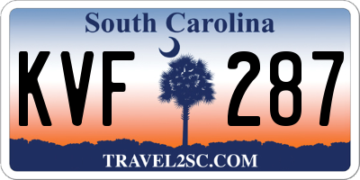 SC license plate KVF287
