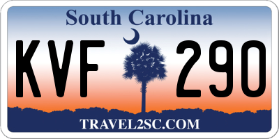 SC license plate KVF290