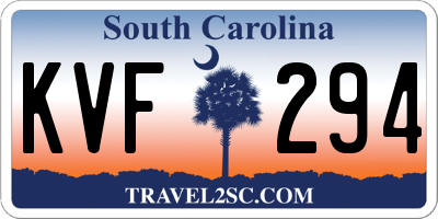 SC license plate KVF294