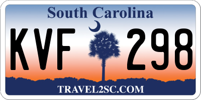 SC license plate KVF298