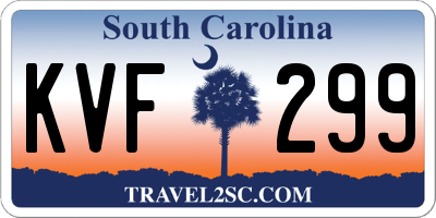 SC license plate KVF299