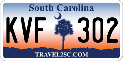SC license plate KVF302