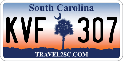 SC license plate KVF307