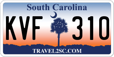 SC license plate KVF310