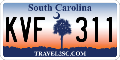 SC license plate KVF311